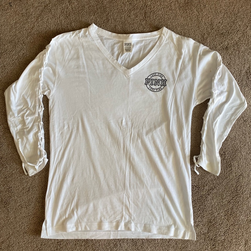 Long sleeved PINK brand t-shirt.
